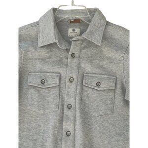 Astrname. 38 chest 25 long grey button down shacket shirt open jacket